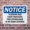 Signmission Flashing Red Light Indicates Fire Extinguisher OSHA Notice Sign, Plastic, 10in W x 7in L, 2PK OS-2PACK-NS-P-710-L-12787 - alternate 6